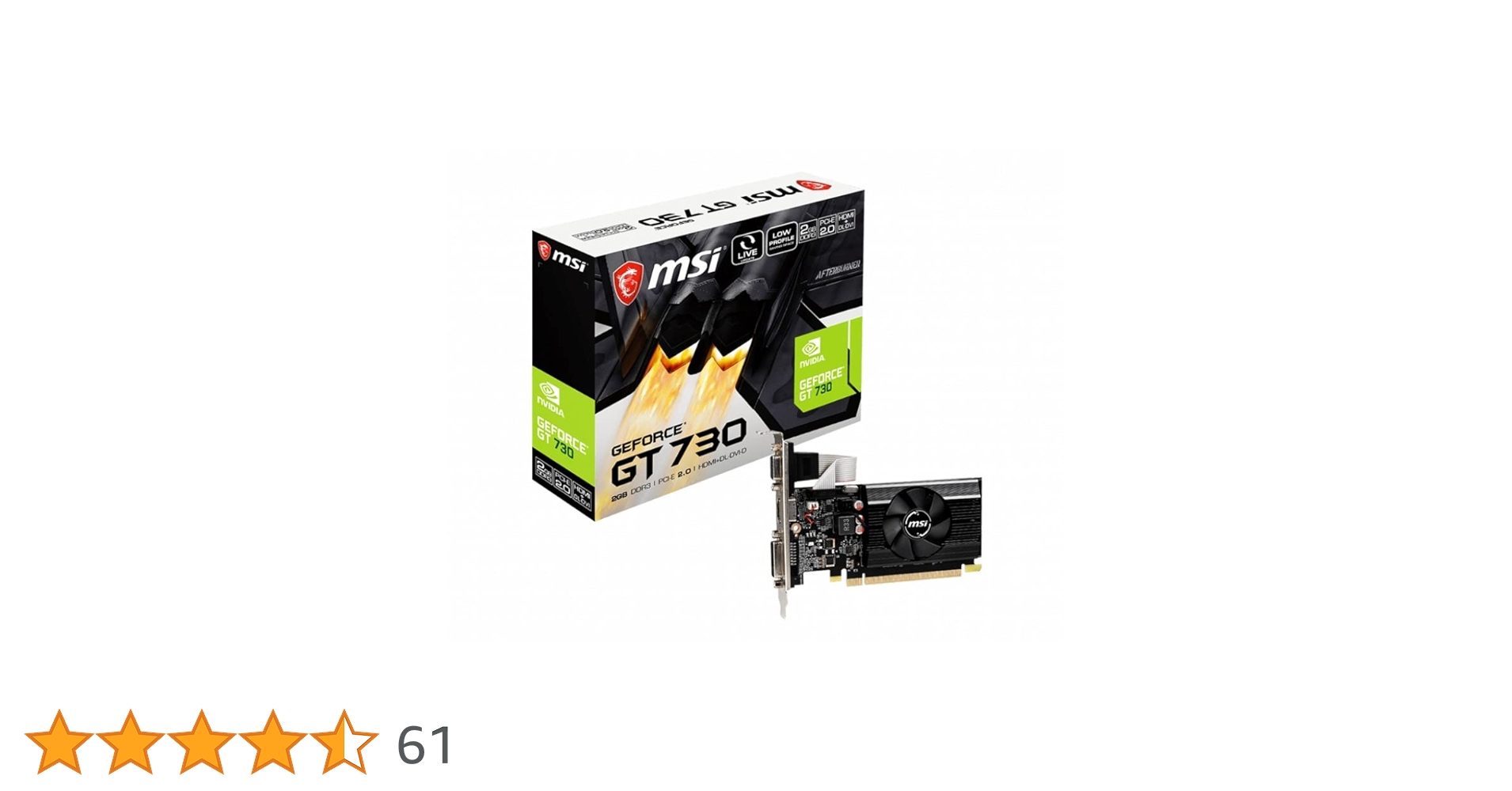 Amazon | MSI GeForce GT 730 N730K-2GD3/LP ゲーミング